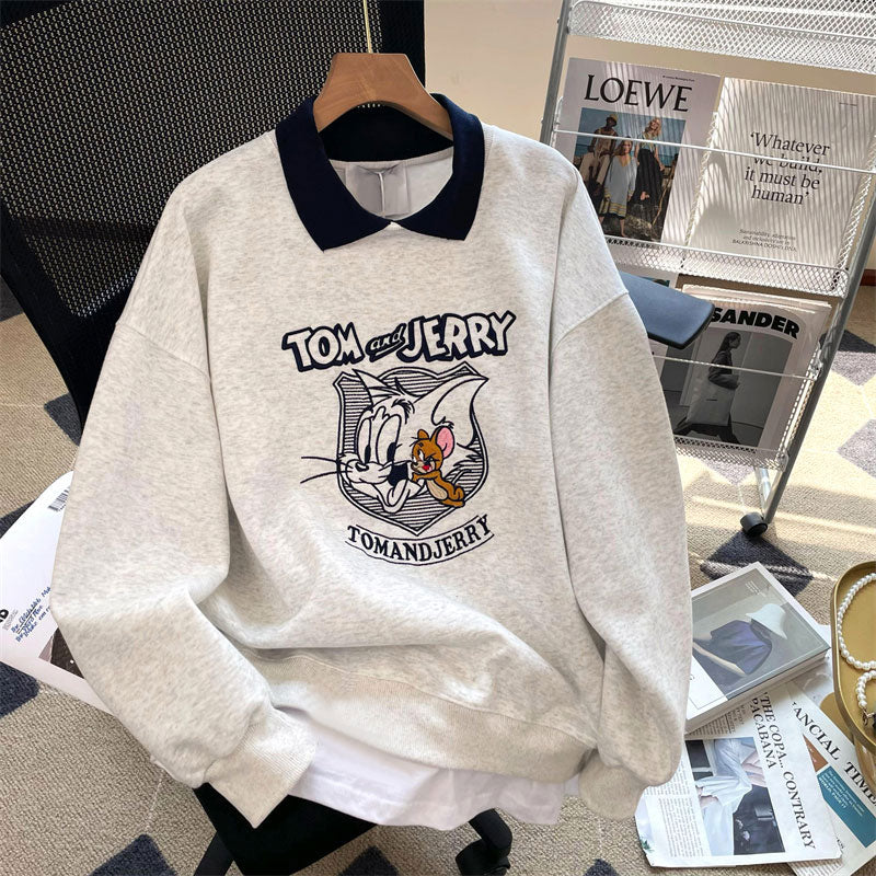 【Tops】フェイクレイヤードプルオーバー W13956