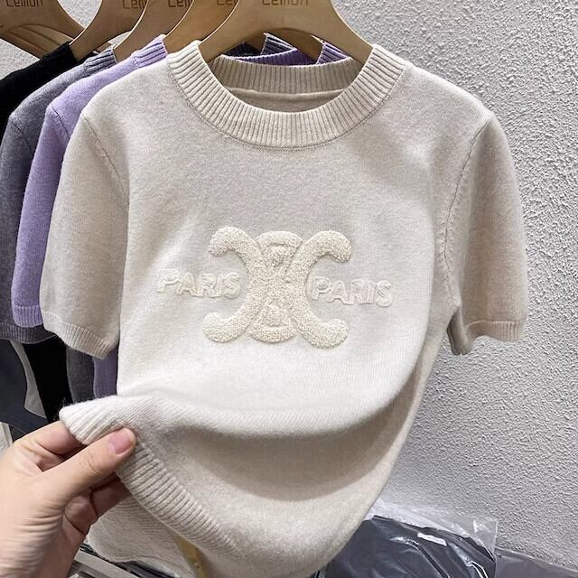【tops】半袖ニットトップス M21832