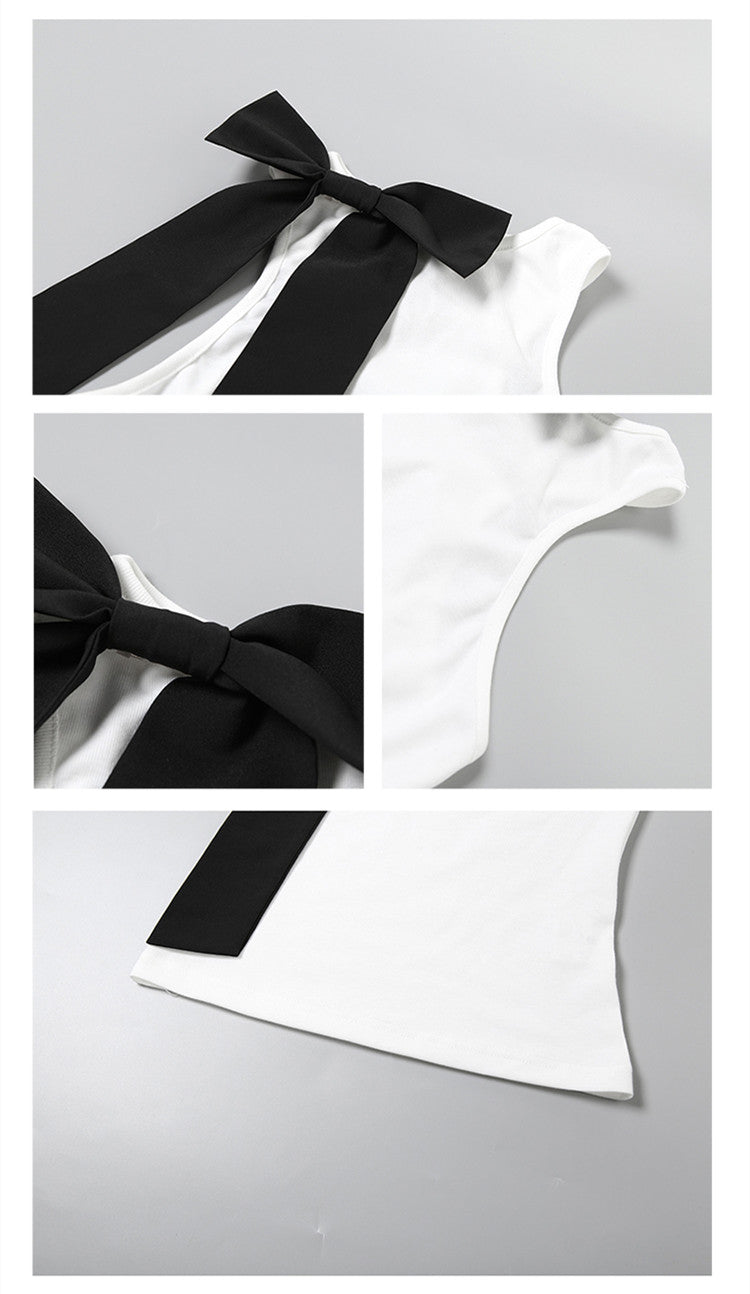 【Tops】リボンタンクトップ W12039