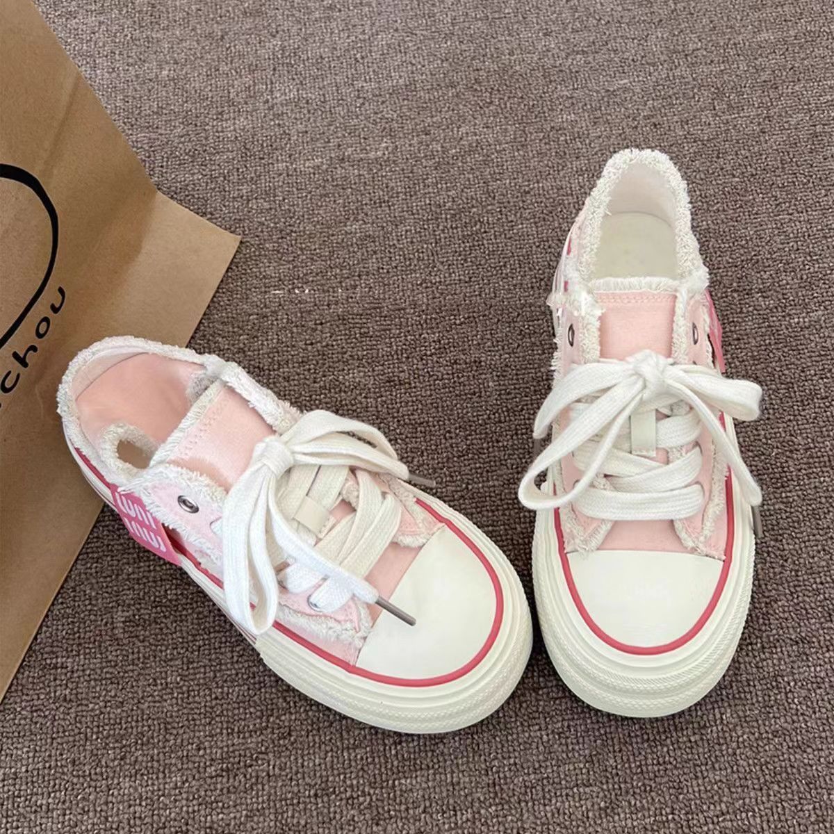 【Shoes】3色厚底スリッポンキャンバスシューズ T01591