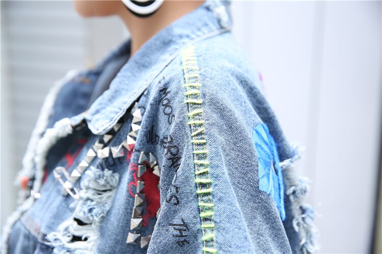 【outer】落書きデニムジャケット M21368