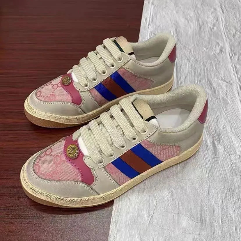 【Shoes】3色展開スニーカーフラットシューズ W12086