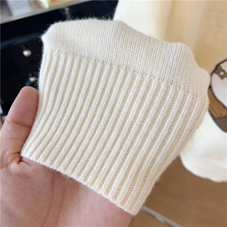 【tops】フード付きニットセーター M21411