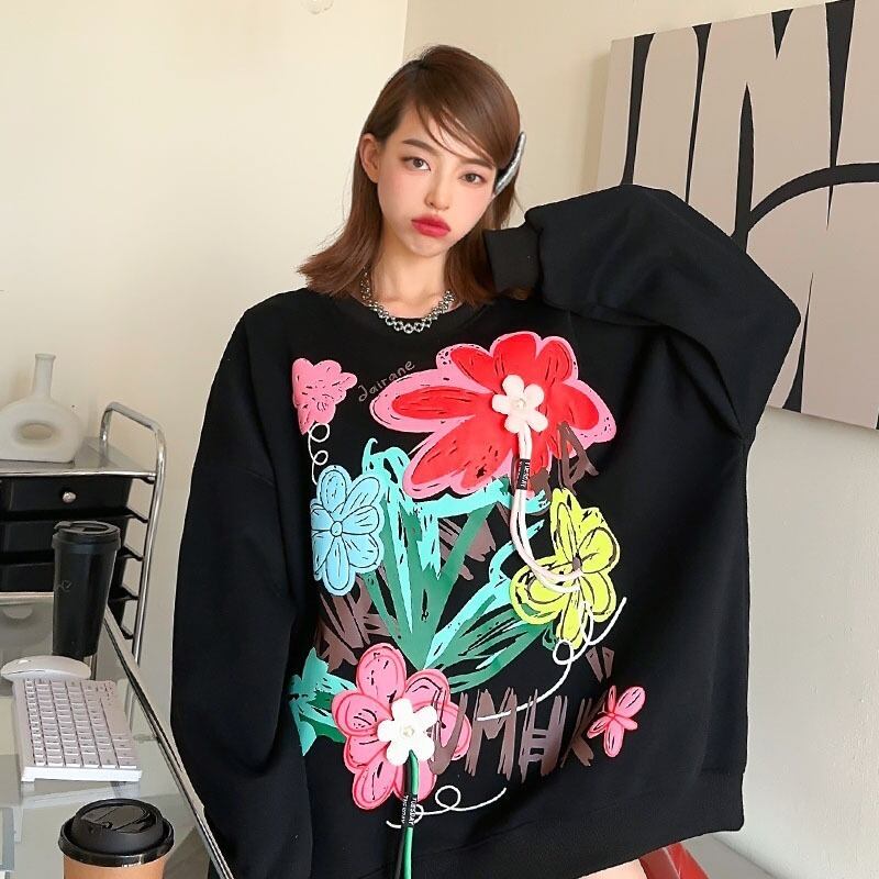 【tops】プリントスウェット M21441