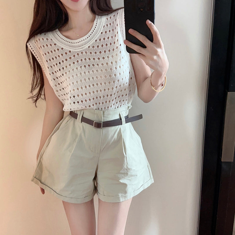 【Set】タンクトップ+ショートパンツセット W11821