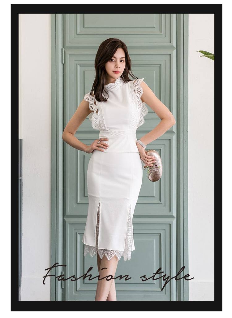 【Set】タンクトップ+スカート2点セット W12628