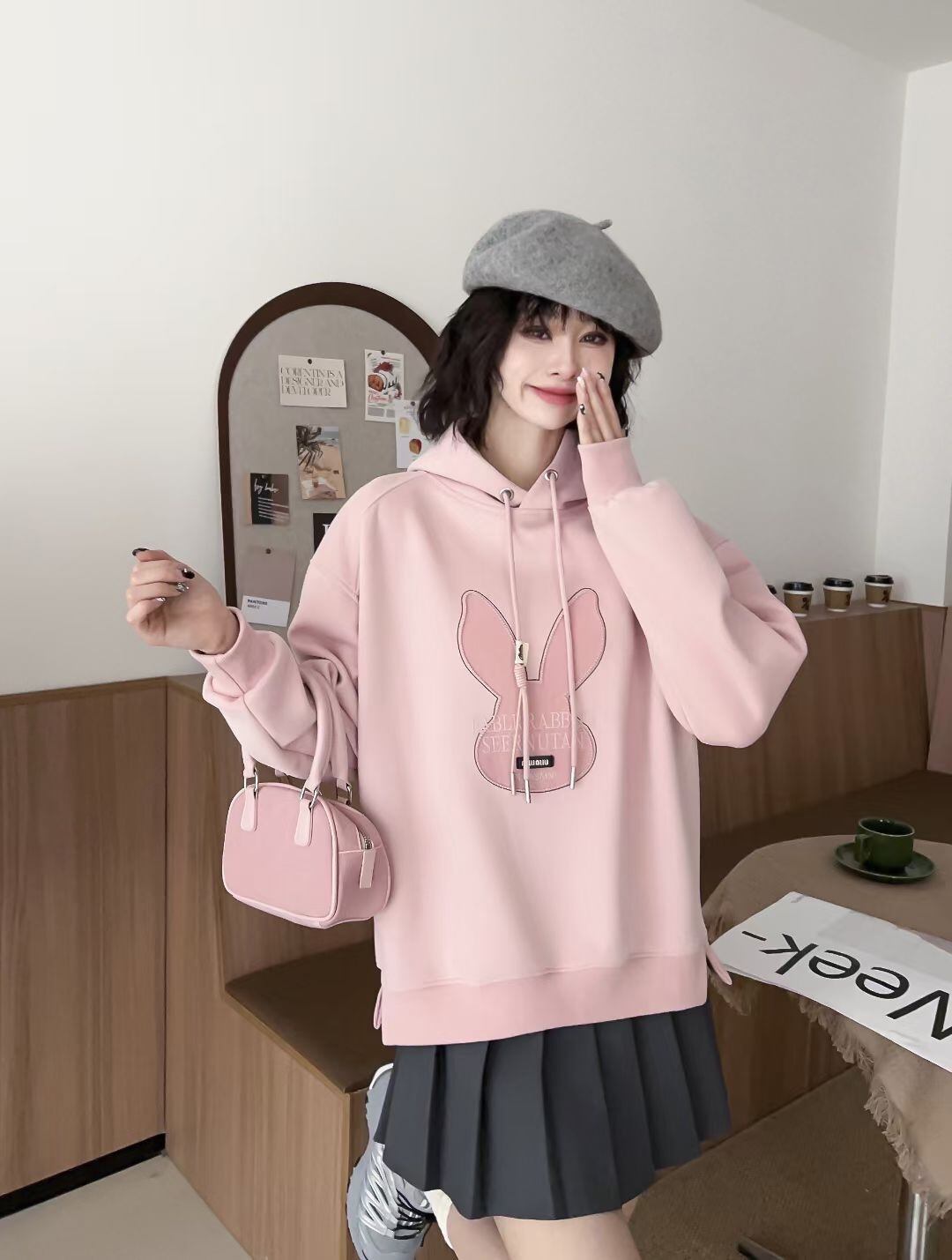 【tops】プリントフーディー W10539