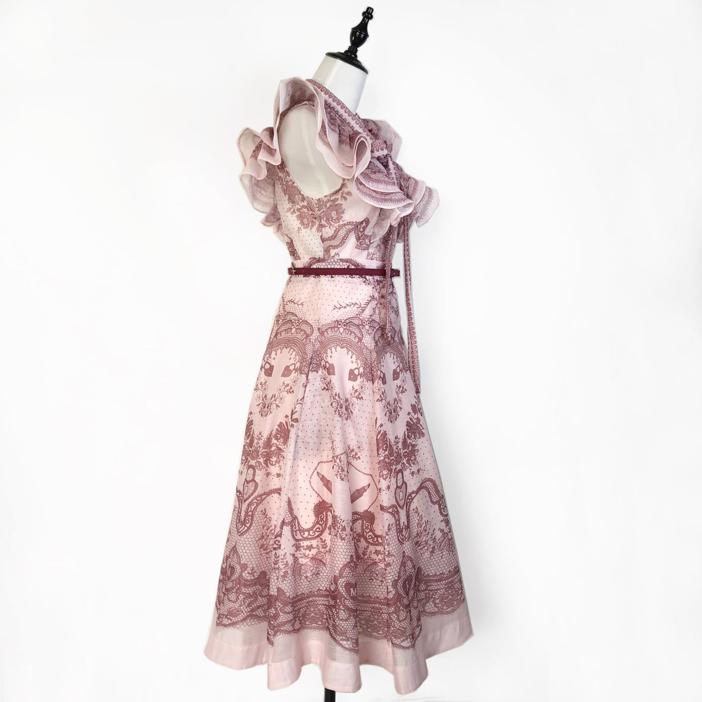 【Set】フリルブラウス×ロングスカートセット N3073