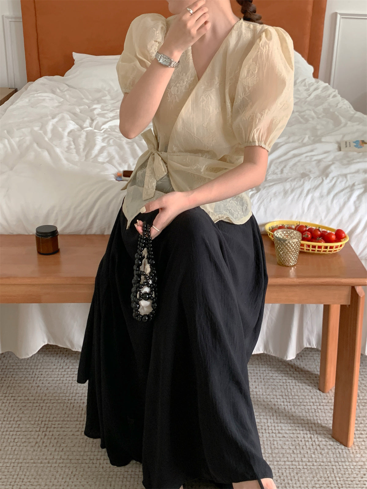 【Set】ブラウス×スカート2点セット W11939