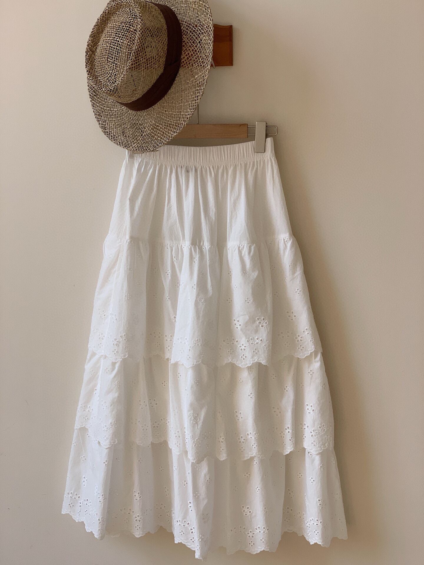 【bottoms】シンプル無地ティアードスカート Z6721