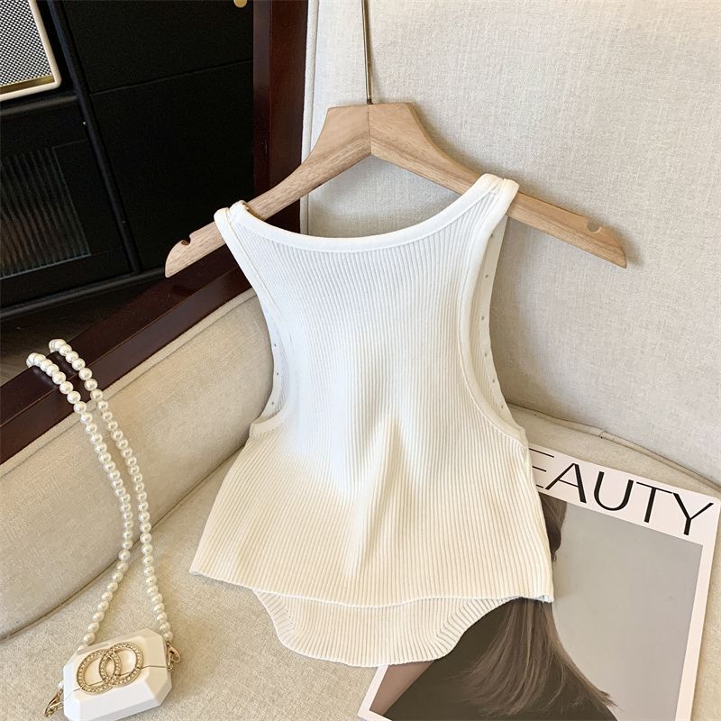 【Tops】ダイヤモンド蝶々タンクトップ T01423