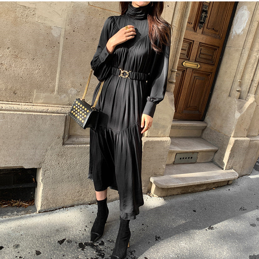 【Dress】ロング丈プリーツワンピース W13209