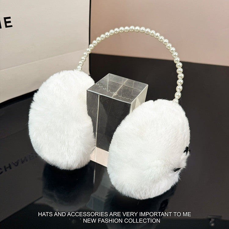 【雑貨】ビーズデザインファー耳当て W14468