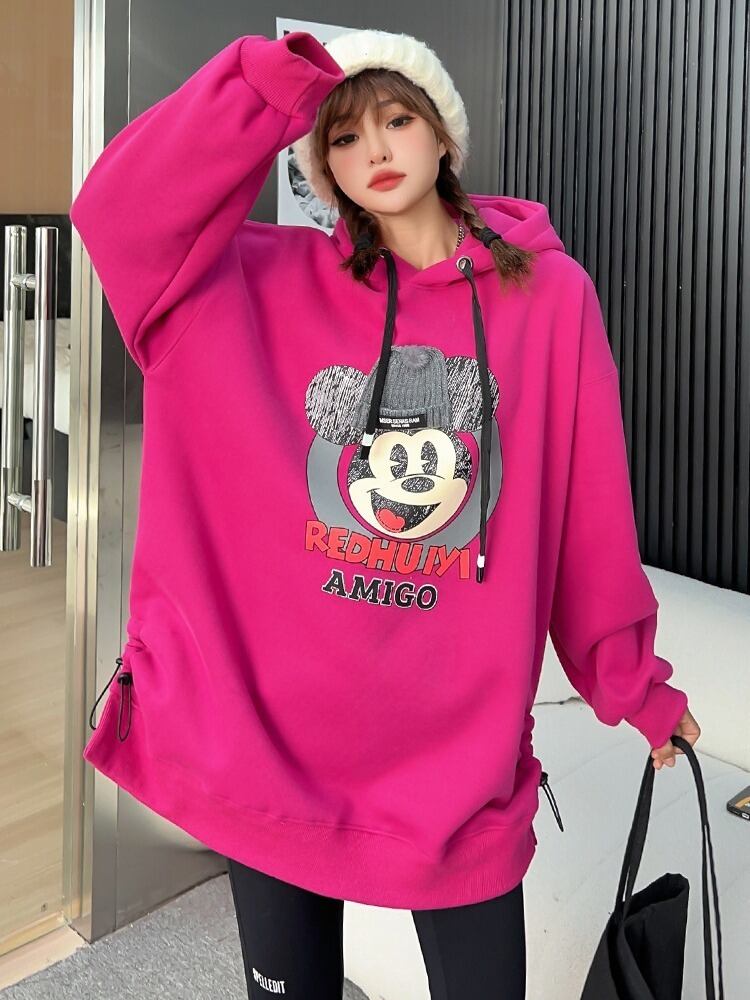 【tops】プリントフーディー T0160