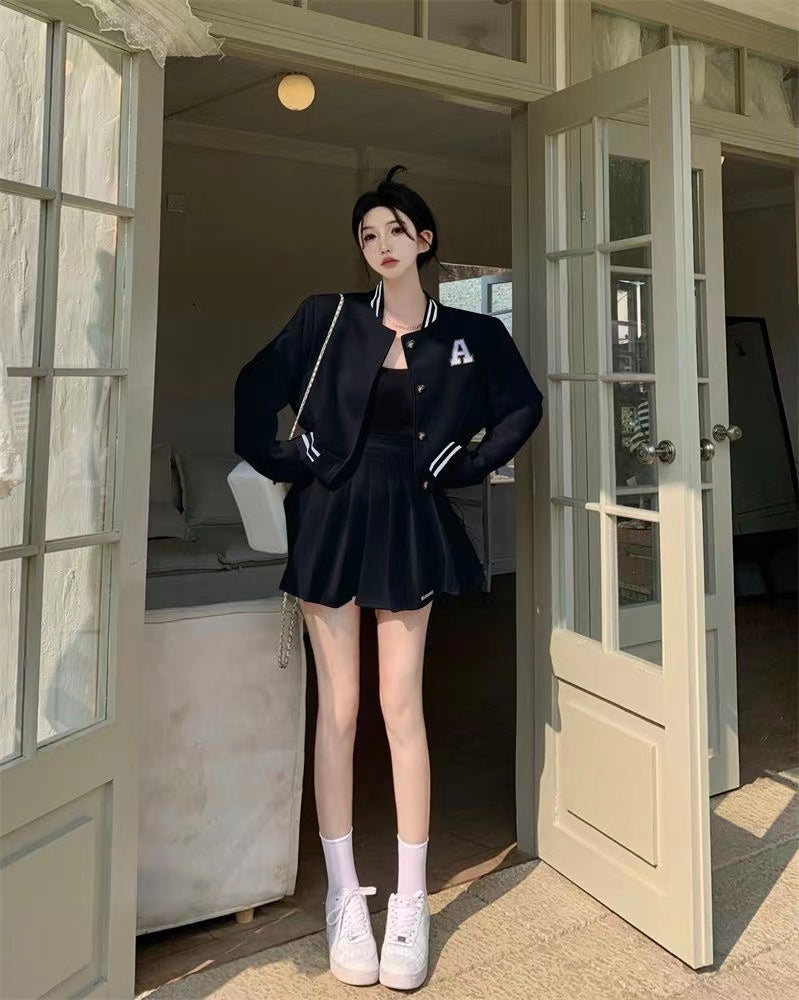 【Set】新作アイテム2点セット スタジャン+ スカート W11412