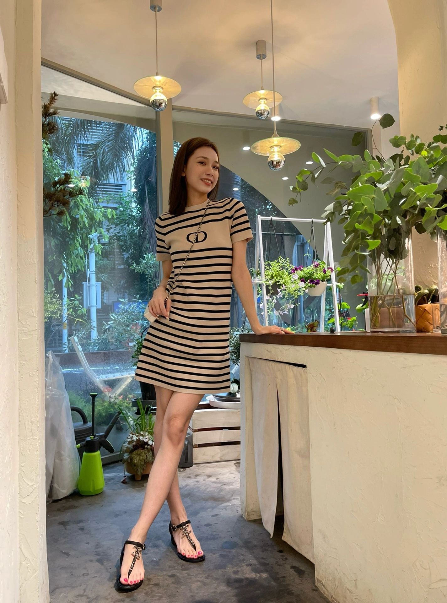 【Dress】ボーダー柄ワンピース W12654