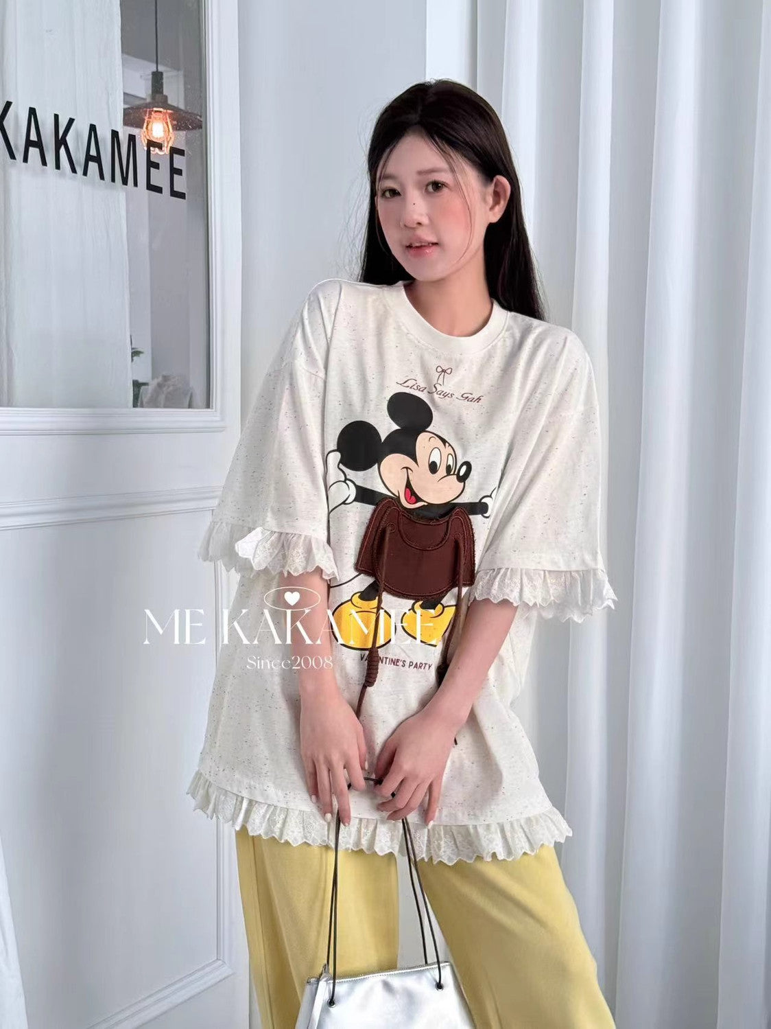 【Tops】キャラクターレースTシャツ T01354