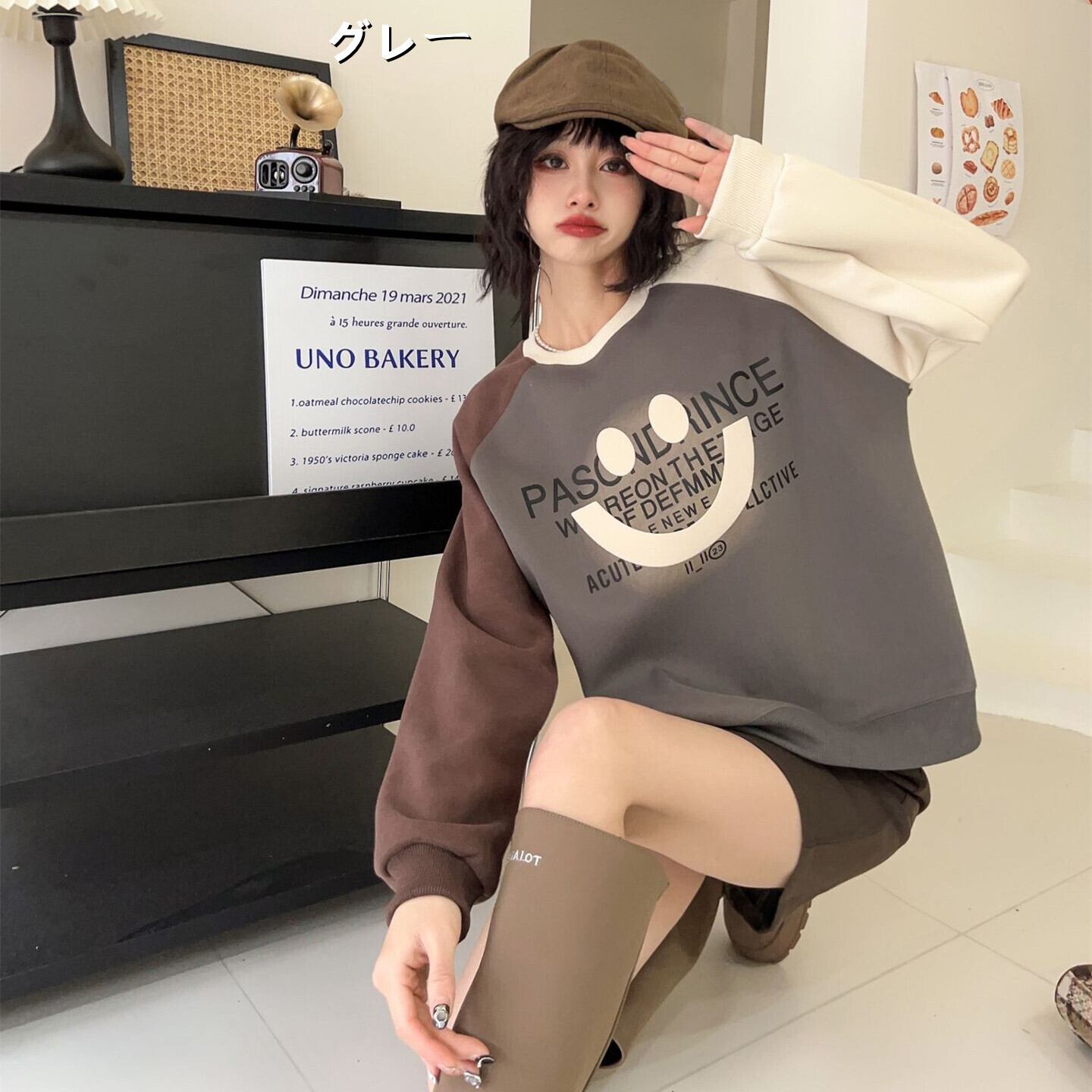【tops】プリントスウェット W10535