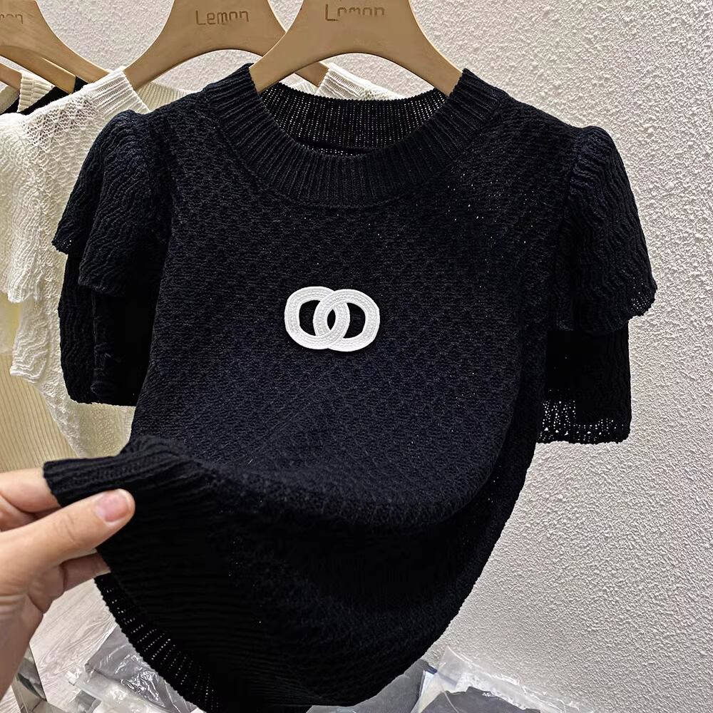 【tops】半袖ニットトップス M21883