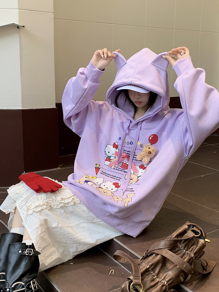 【Tops】春秋キャラクターフーディー W13994