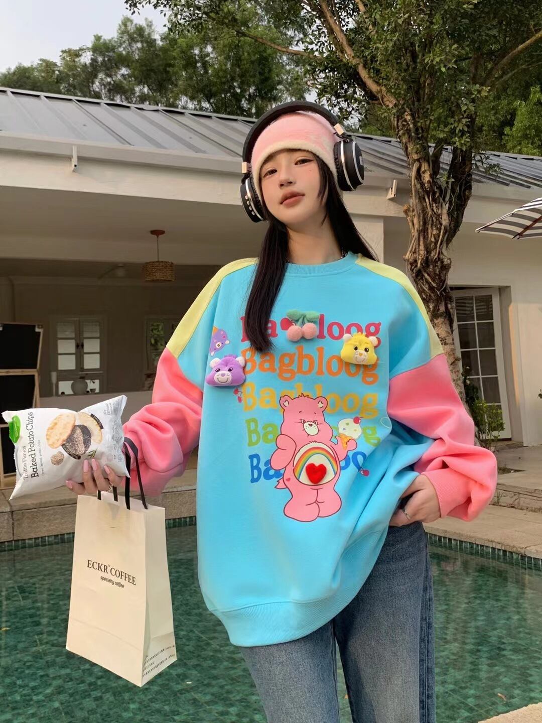 【tops】配色スウェット W10567