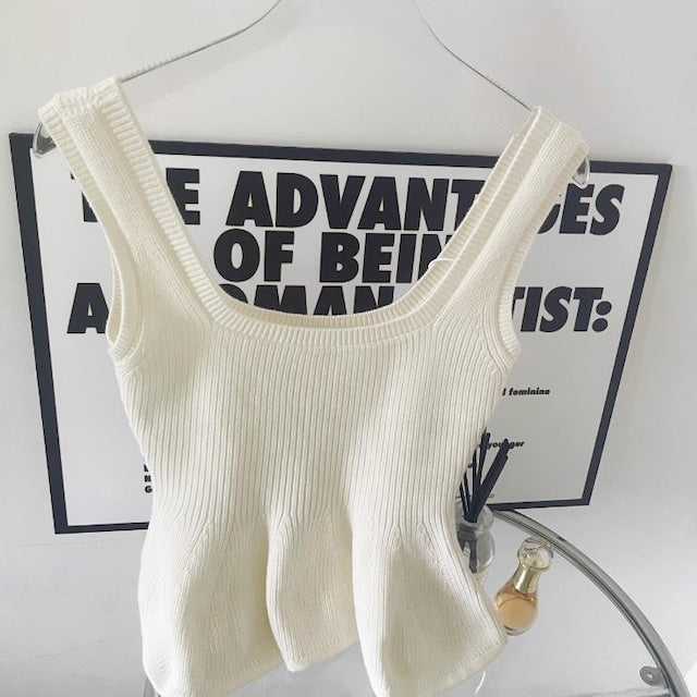 【Tops】ペプラムタンクトップ W11774