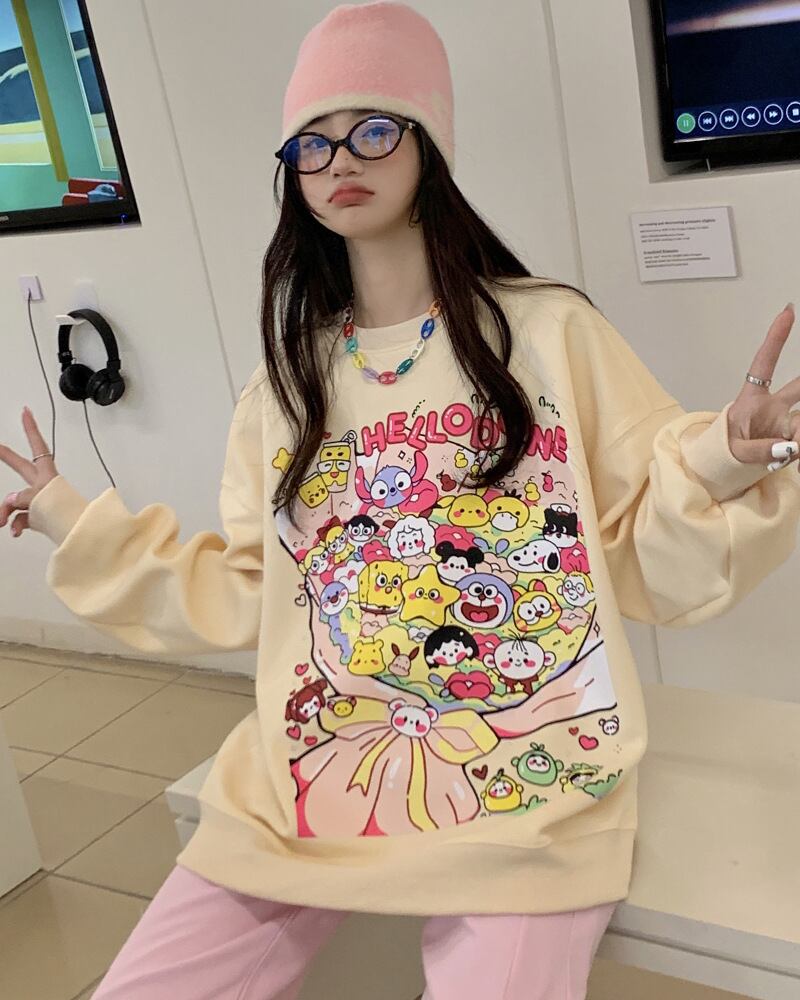 【tops】プリントプルオーバー M21356