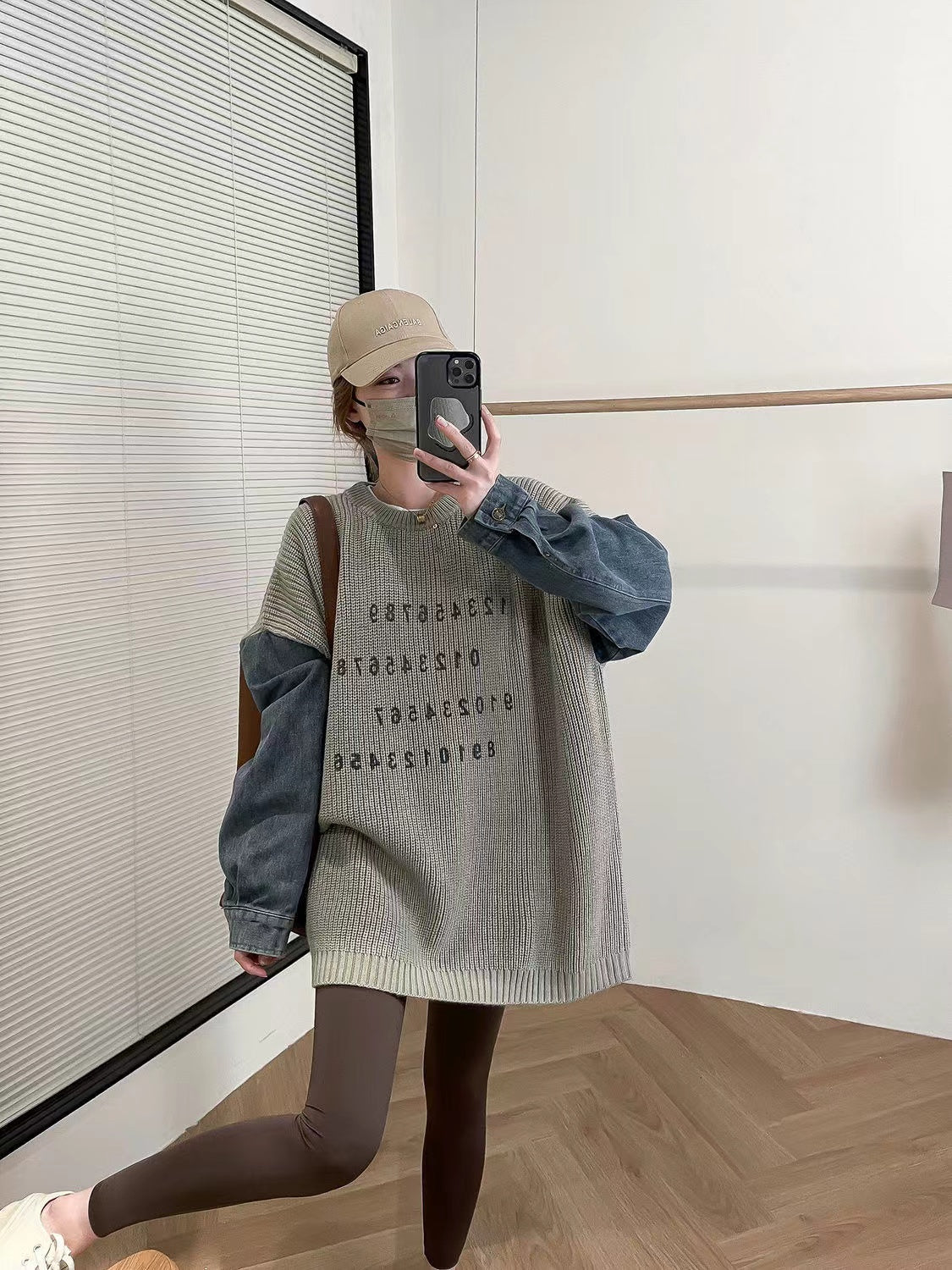 【Tops】切り替えデザインセーター W13981