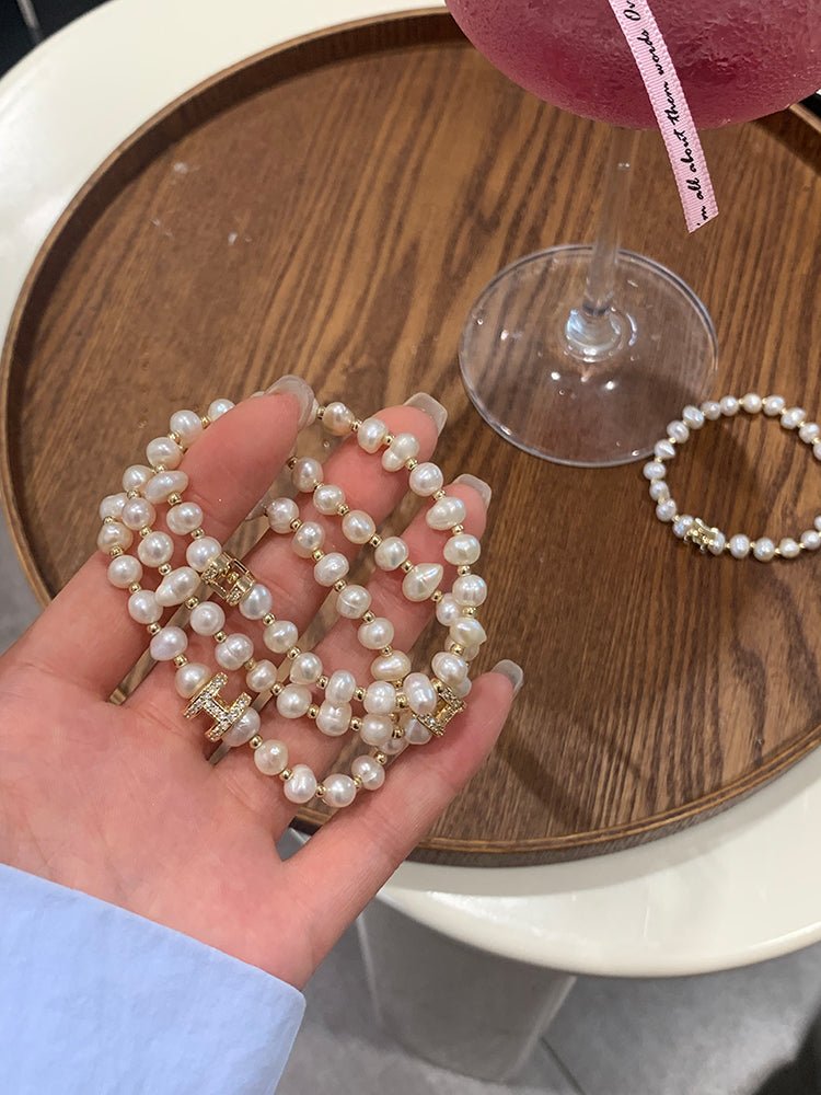 【雑貨】ビーズデザインブレスレット W12598