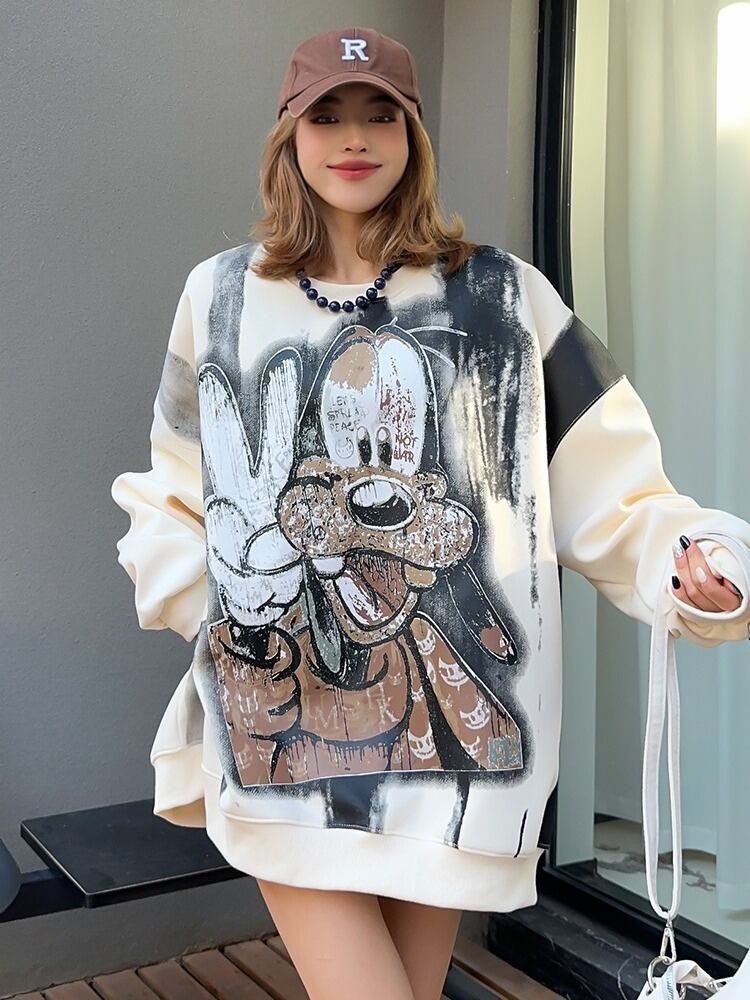 【tops】プリントビッグスウェット T0132