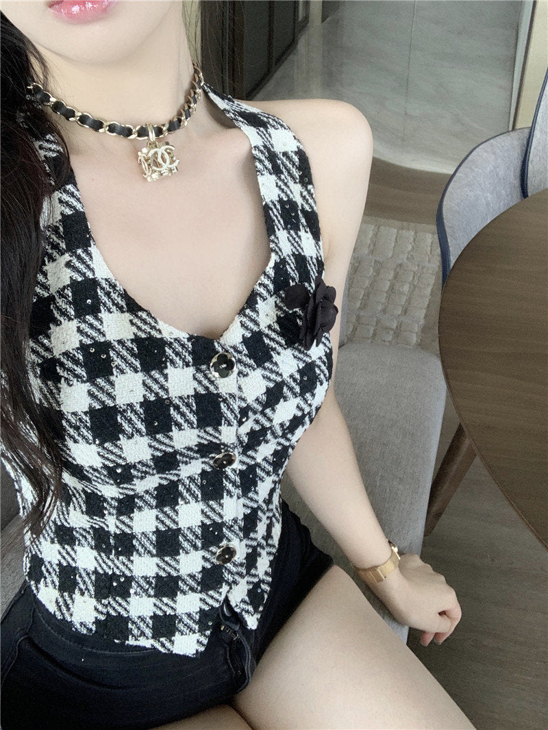 【Tops】ツイードタンクトップ W13743