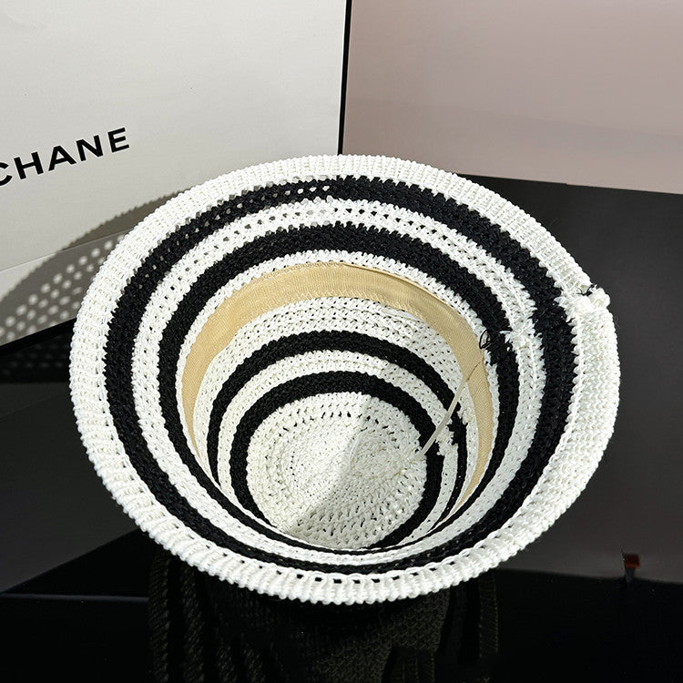 【雑貨】2色選択可配色帽子 W13162