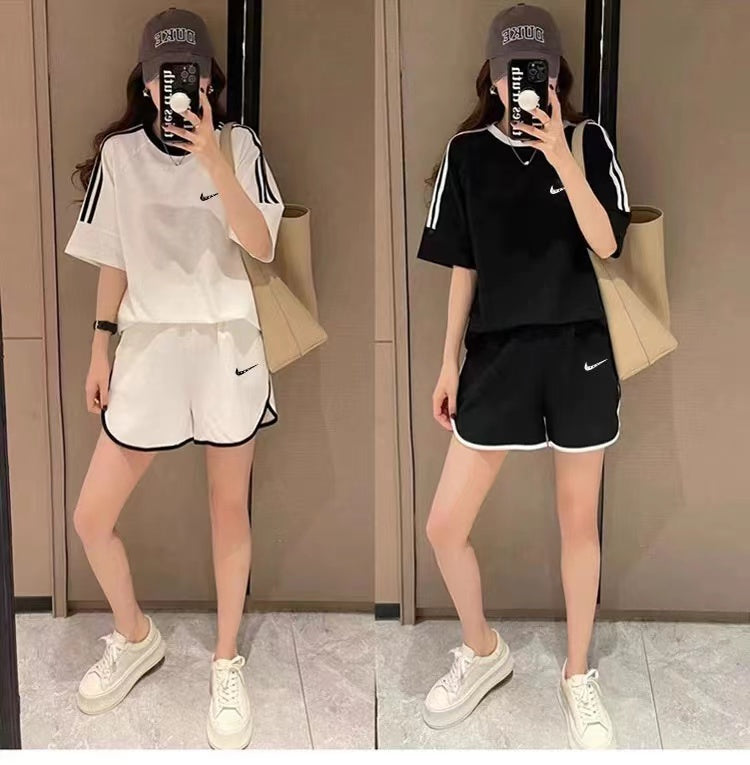 【Set】セットアップ Tシャツ + パンツ W12298