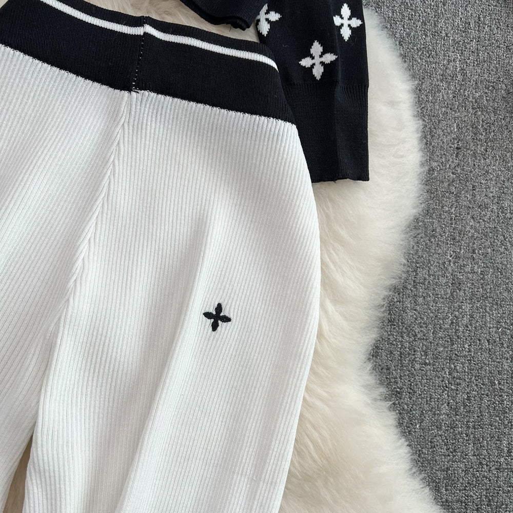 【Set】ニット3点セット カーディガン + タンクトップ + パンツ W11723