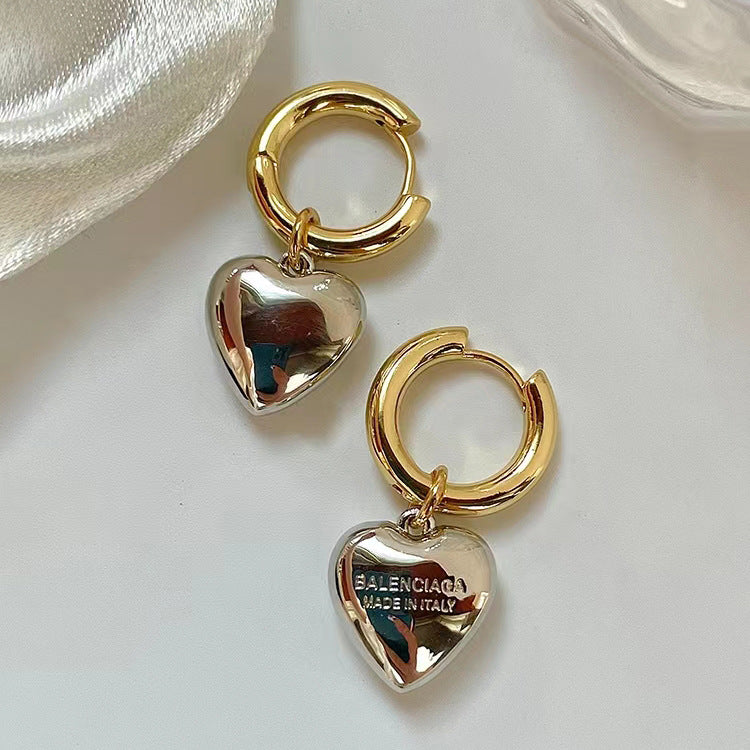 【雑貨】ハート柄デザインピアス T0734