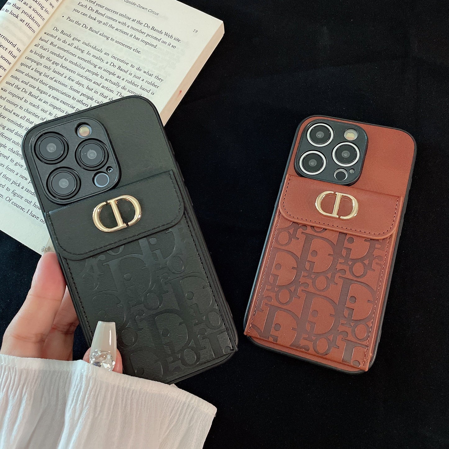 【雑貨】カードケース付きスマホケース T0968