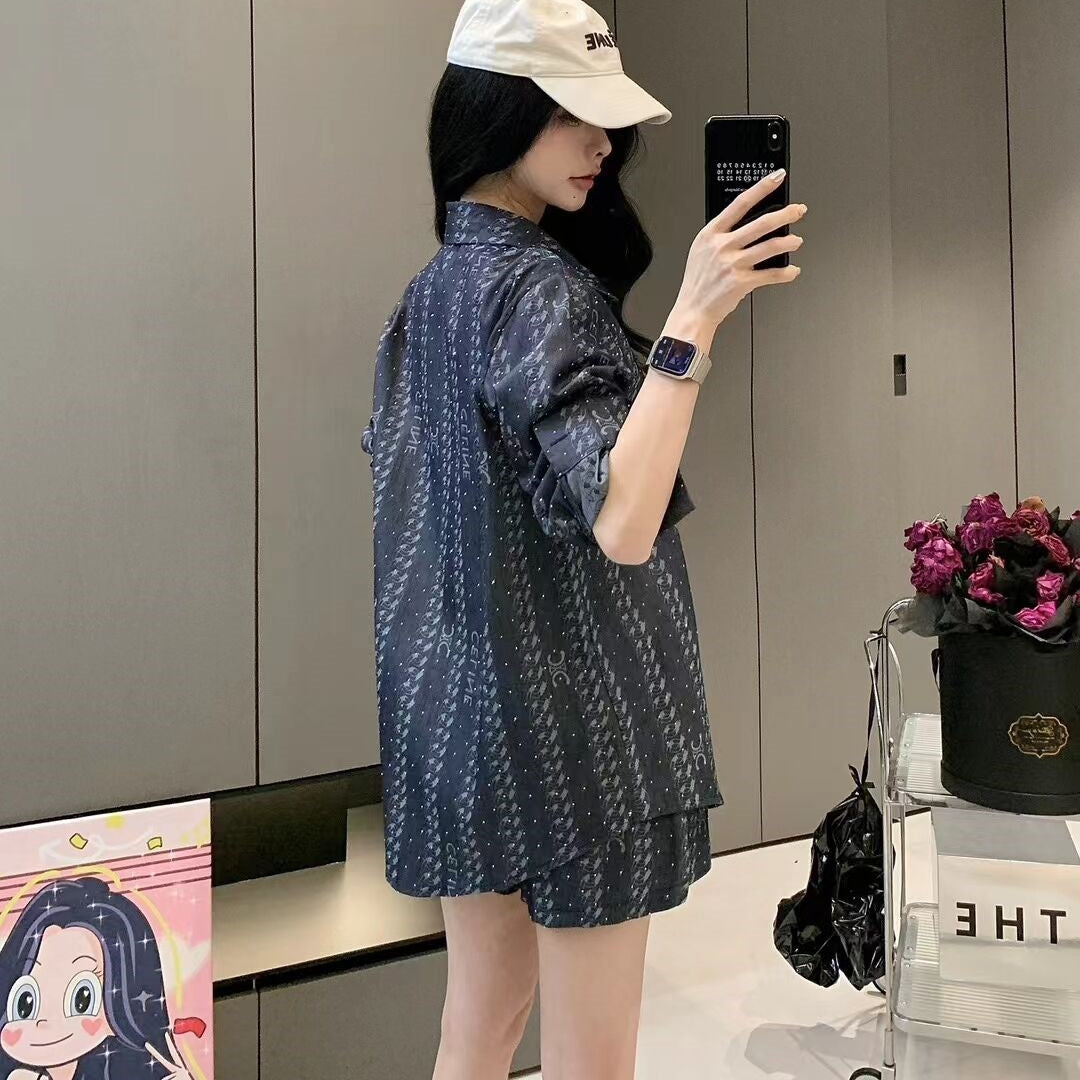 【Set】気質2点セット シャツ+ショートパンツ T0491