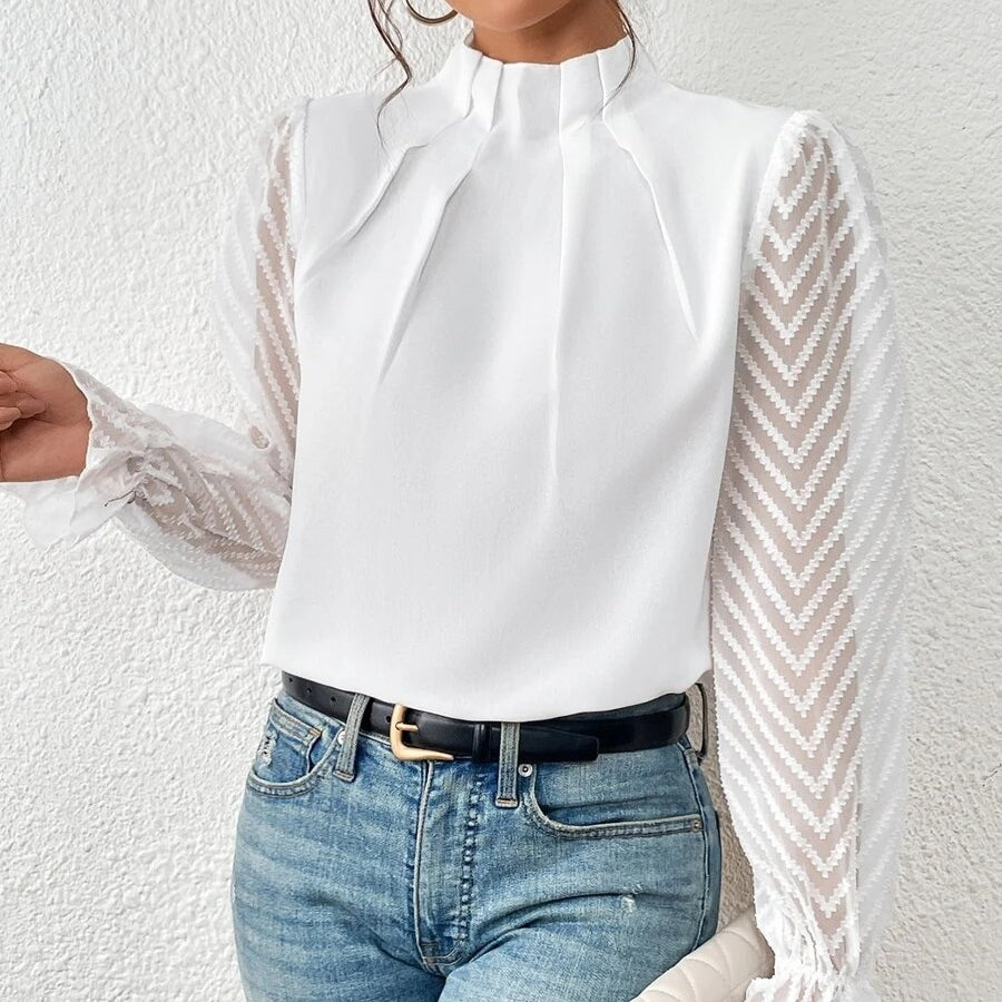 【Tops】高級感切り替えデザイントップス T01060