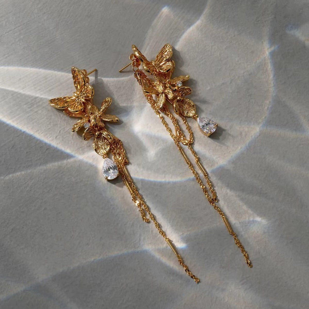 【雑貨】蝶々柄イヤリング T0753