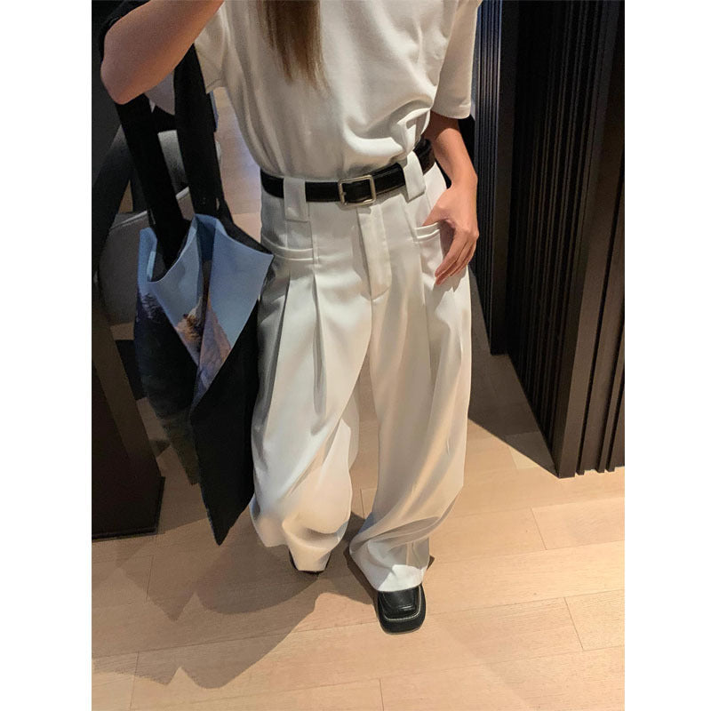 【bottoms】2色展開スーツパンツ T0921