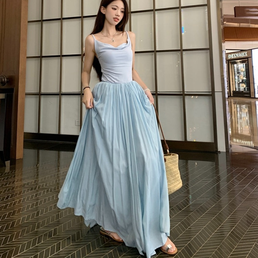 【Dress】カジュアル切り替えワンピース T0653