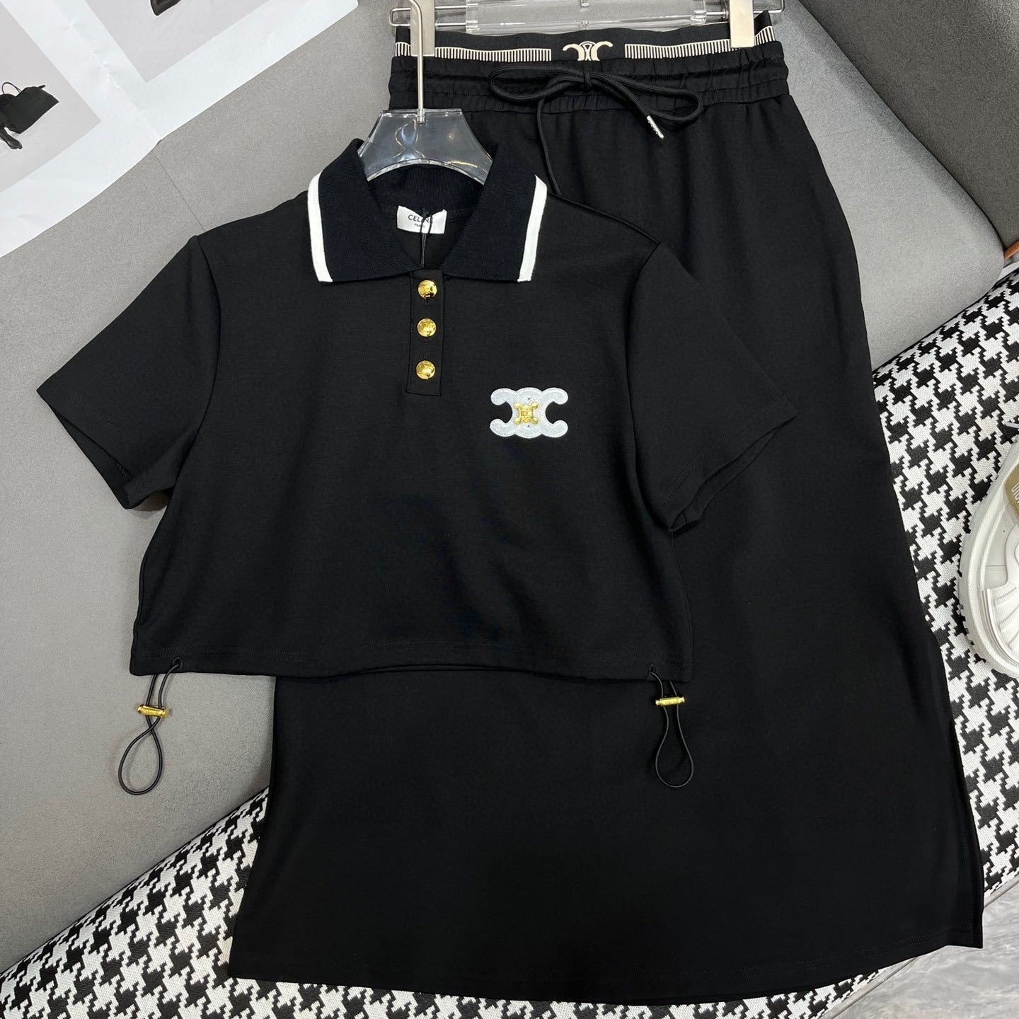 【Set】気質2点セット Tシャツ+スカート T0490