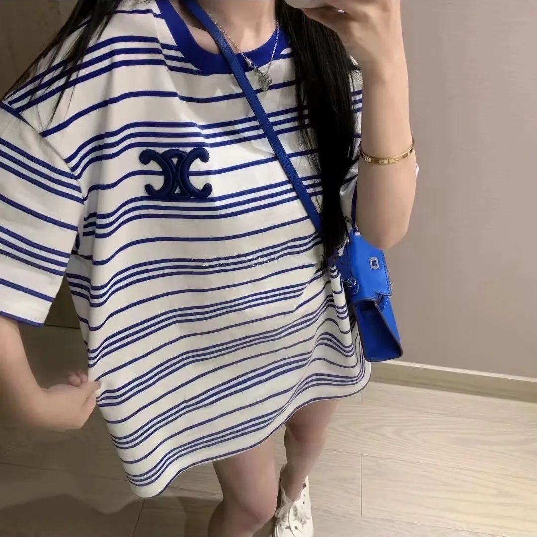 【Tops】ストライプTシャツ T0335