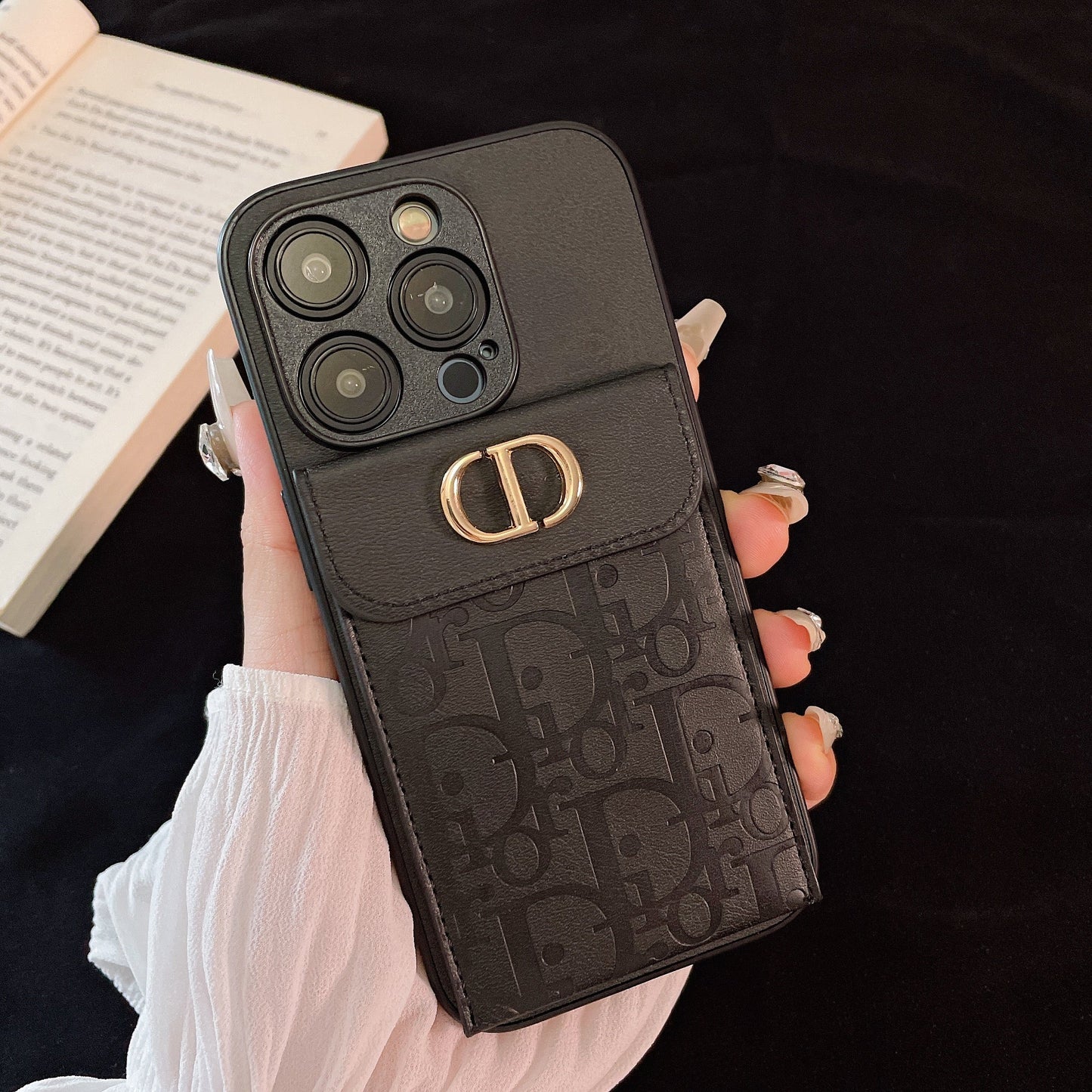 【雑貨】カードケース付きスマホケース T0968