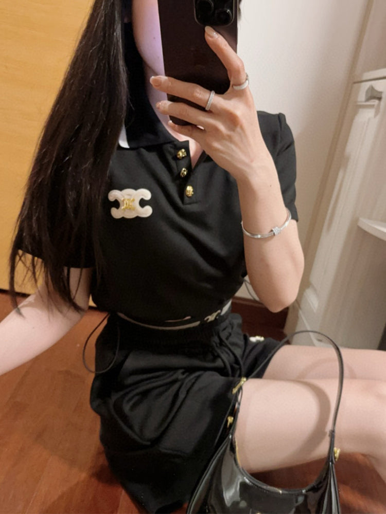 【Set】新作アイテム2点セット Tシャツ+ショートパンツ T0489