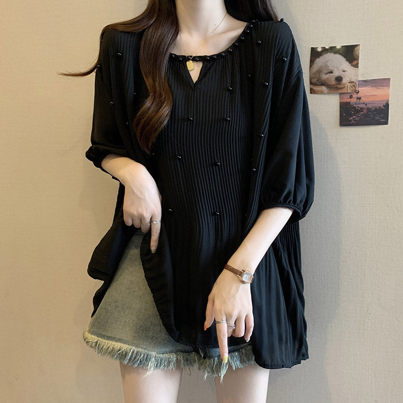 【Tops】ランタンスリーブブラウス T01035
