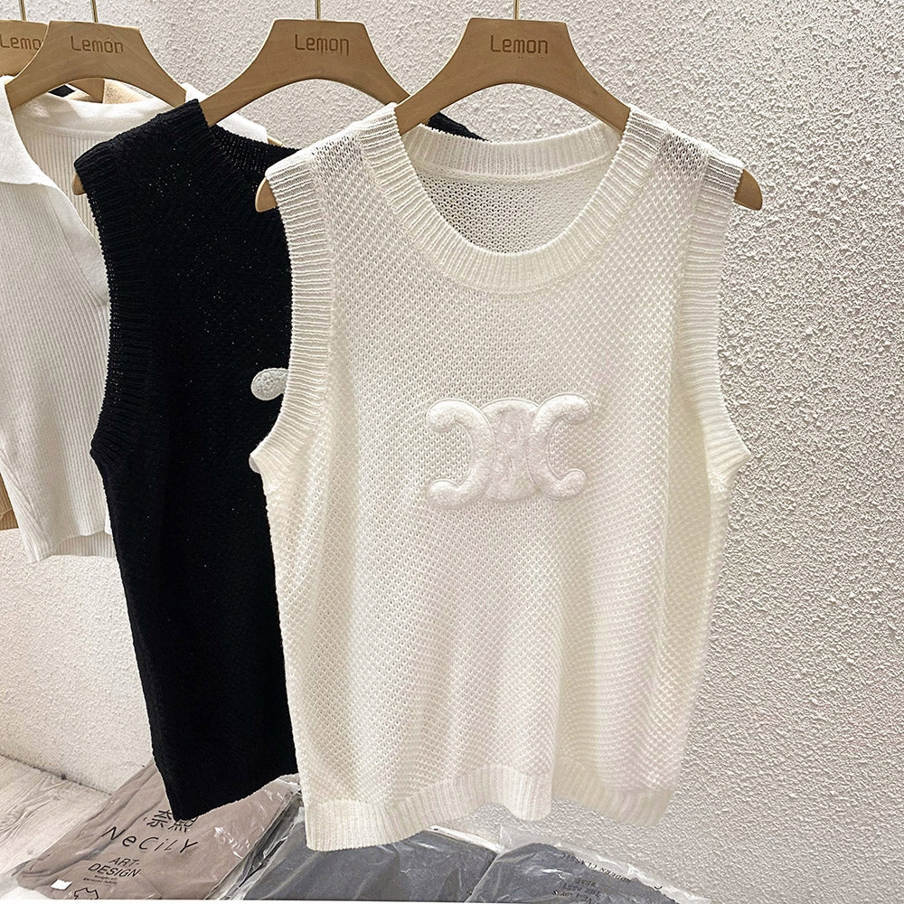 【Tops】人気2色タンクトップ T0348