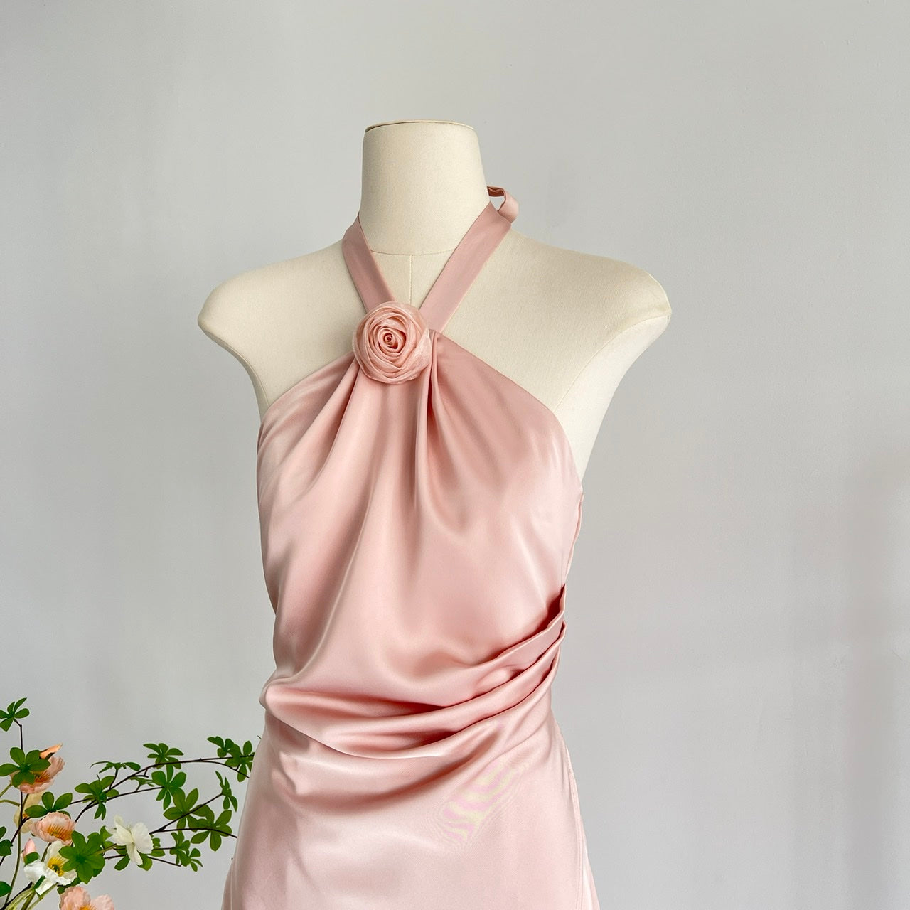 【Dress】エレガントバラワンピース T0598