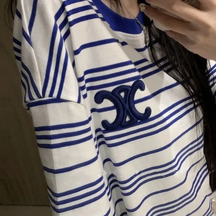 【Tops】ストライプTシャツ T0335