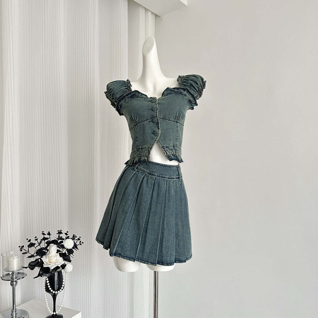 【Set】デニム人気2点セット T0606